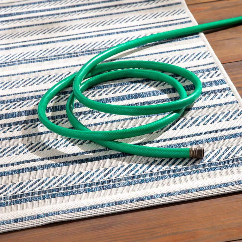 Livabliss Eagean Global Indoor/Outdoor Area Rug,7'10" x 10'2",Navy