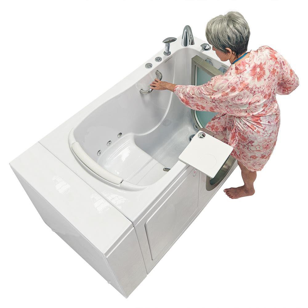Royal 32"x52" Acrylic Hydro Massage Walk-In Bathtub, Heated Seat, Fast Fill Faucet, 2" Dual Drain