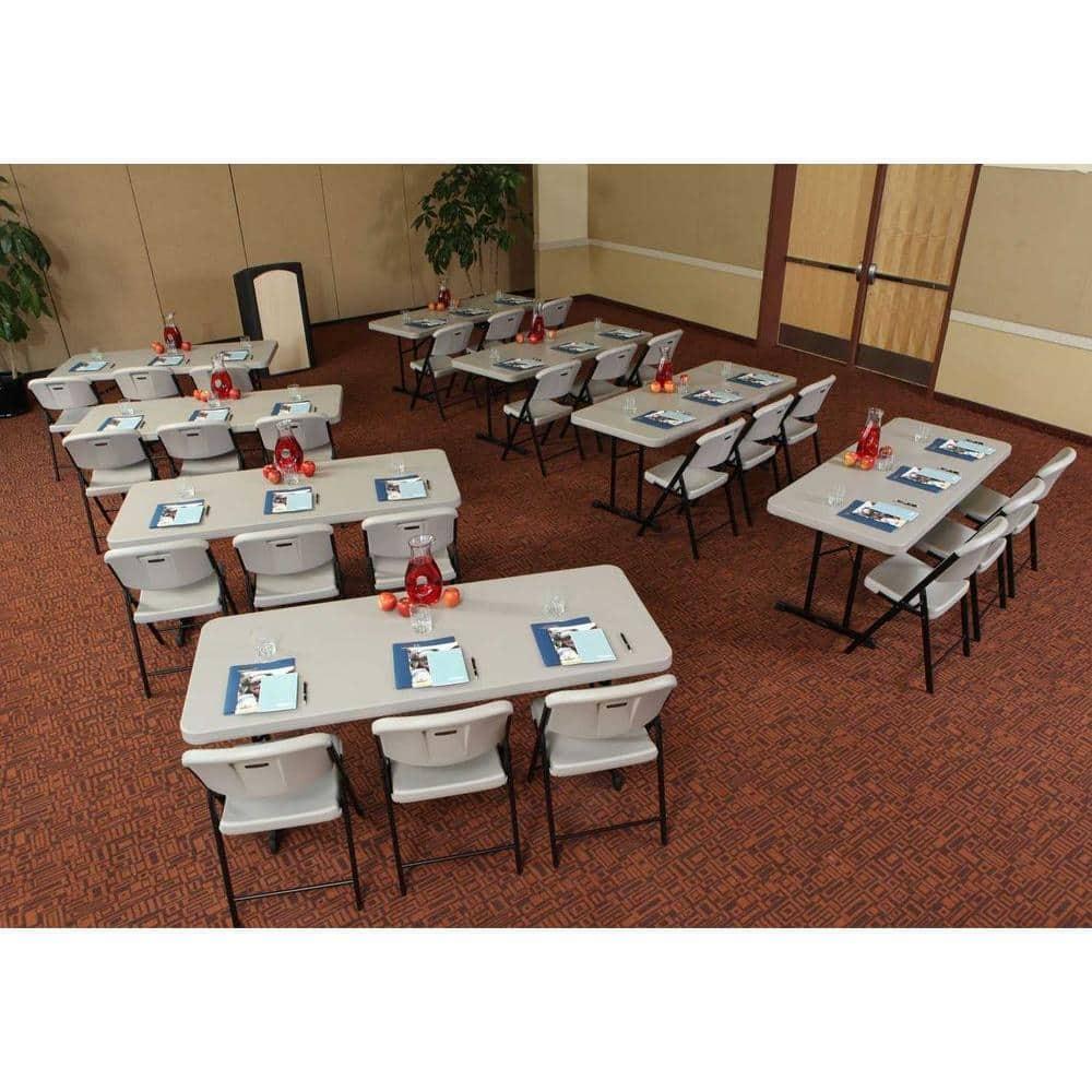 Lifetime 6 Foot Rectangle Folding Table, Indoor/Outdoor Professional, Putty (80126)