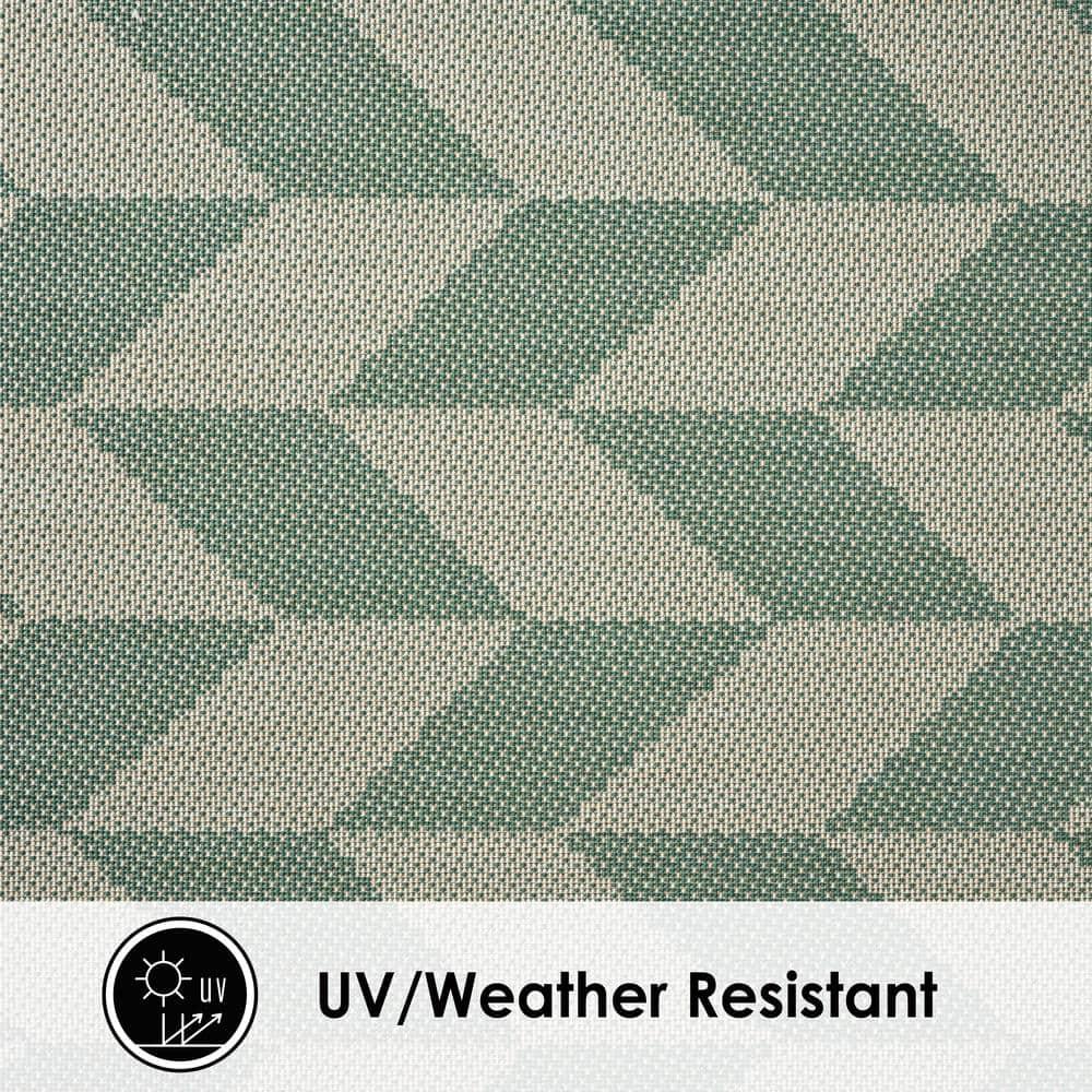 NICOLE MILLER NEW YORK Patio Country Calla Herringbone Indoor/Outdoor Area Rug, Beige/Green