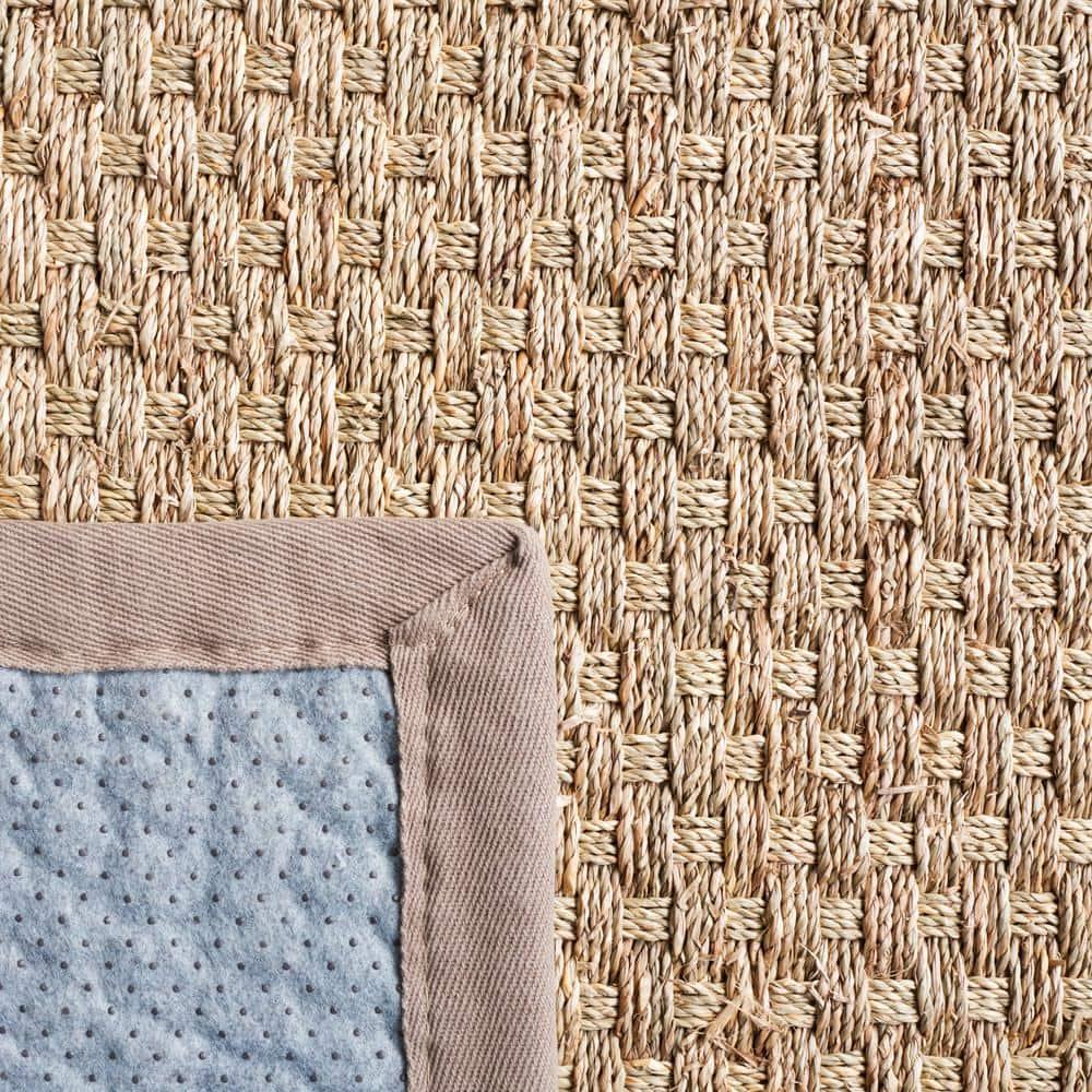 Natural Fiber NF114 Power Loomed Indoor Area Rug - Natural/Grey - 7'x7' - Safavieh