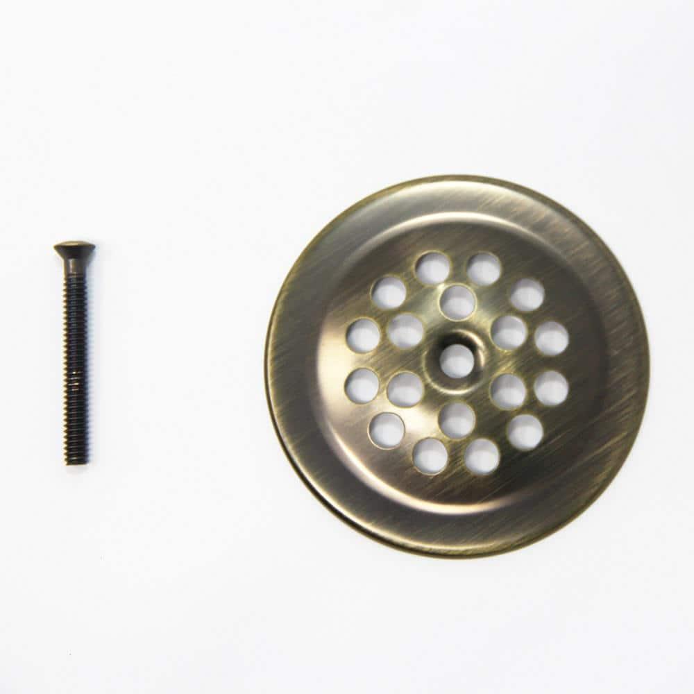 PF WaterWorks Bathtub/Bath Tub Drain Shoe Grid/Strainer Cover with Matching Screw;Antique Brass; PF0915-AB