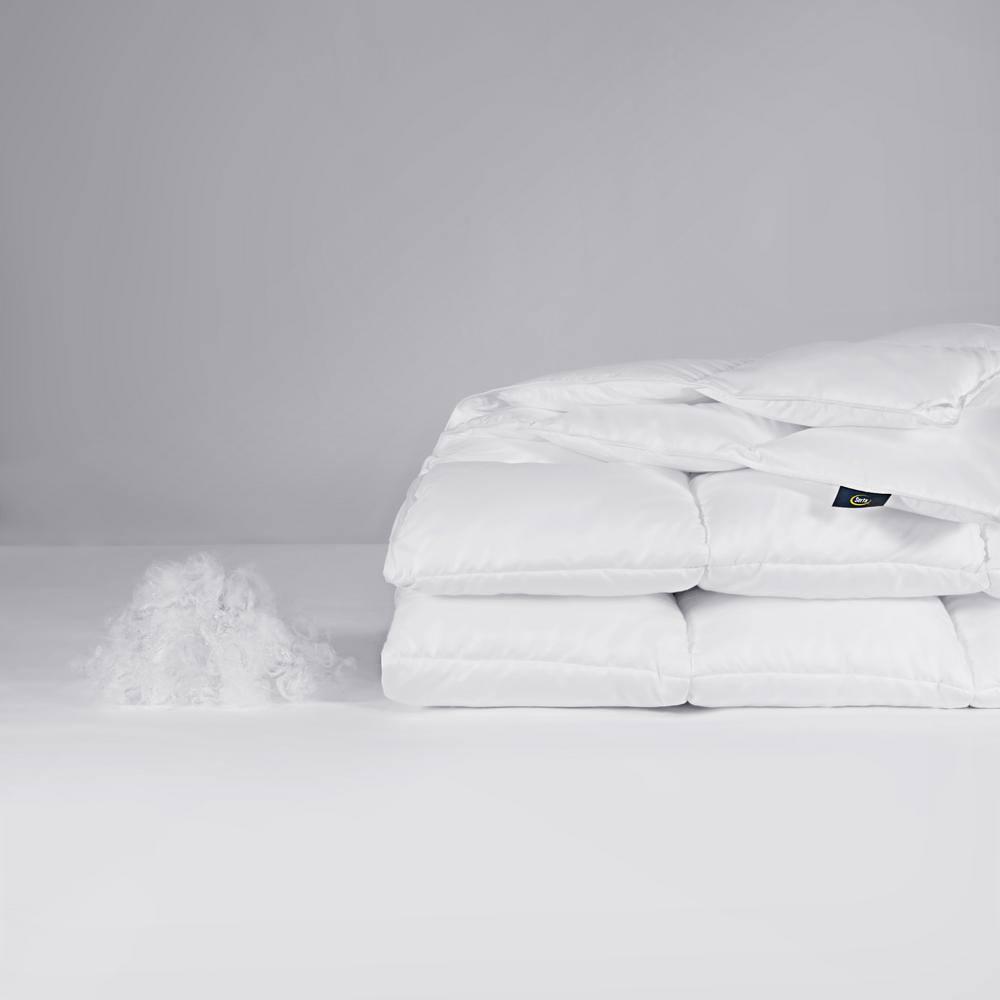 Queen Down Illusion Extra Warmth Down Alternative Comforter - Serta: Hypoallergenic, 300 Thread Count, Machine Washable