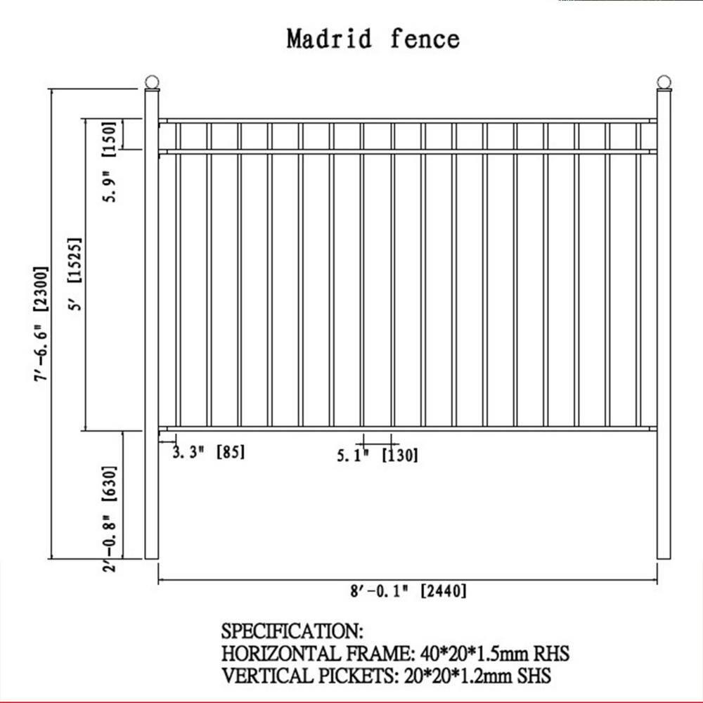 ALEKO 60'' H x 192'' W Metal Fencing Kits