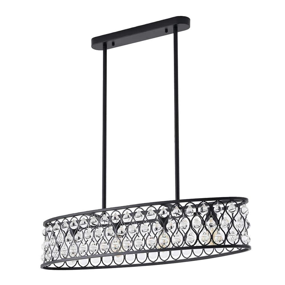 Giolou 4-Light Gold Chandelier With Crystal Accent Shade
