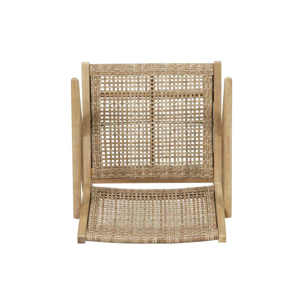 Noble House Outdoor Dining Chair - Polyethylene - Set of 2 - Light Brown