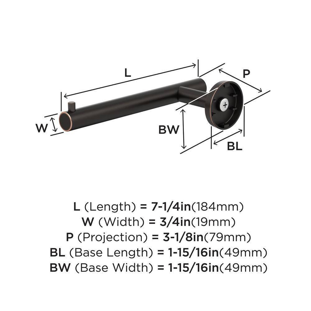 Amerock Arrondi Oil-Rubbed Bronze Single Post Toilet Paper Holder