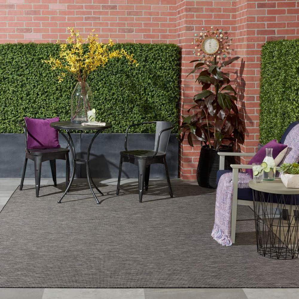 Nourison Positano POS01 Indoor/outdoor Area Rug - Charcoal 8' x 10'