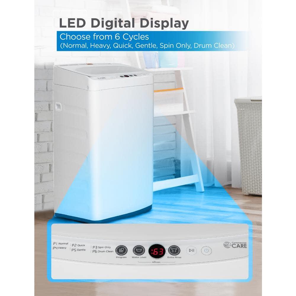 Commercial Care 0.9 Cu. Ft. Portable Washing Machine, Compact Washing Machine with 6 Wash Cycles