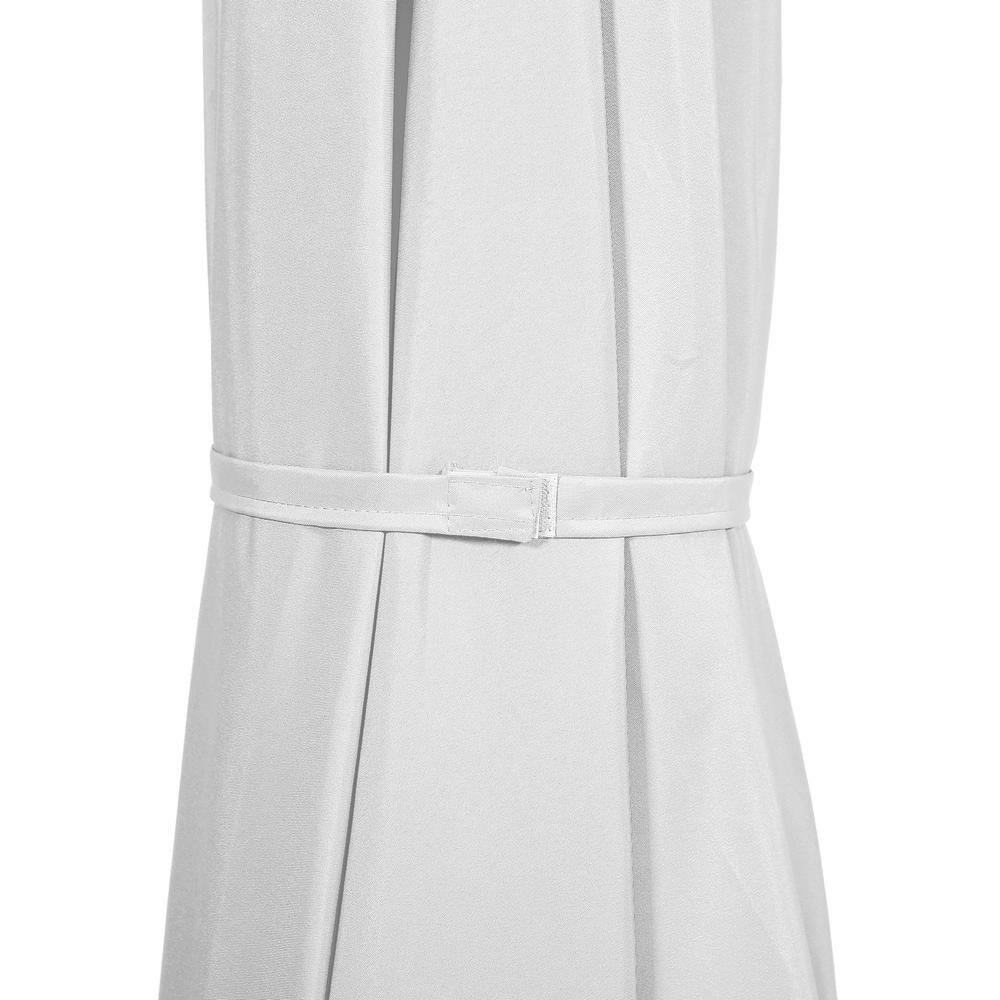 Westin Outdoor 9 Ft Half Market Umbrella for Backyard Patio Apartment Balcony Window UV Weather Resistant, White