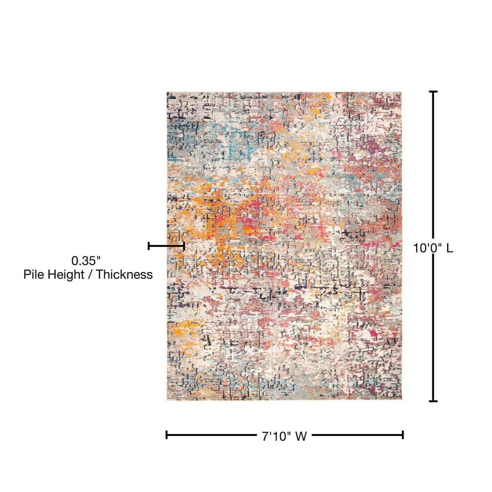 Madison MAD460 Power Loomed Indoor Area Rug - Grey/Pink - 8'x10' - Safavieh