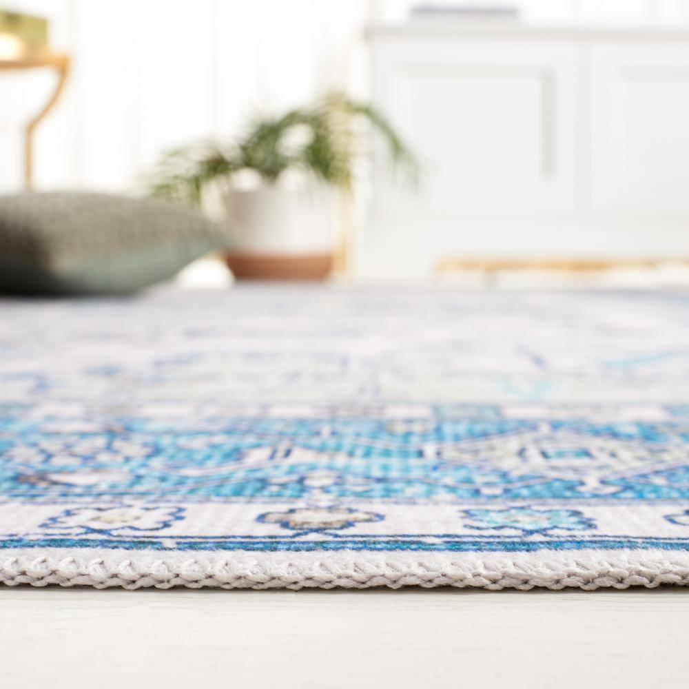 Arizona ARZ105 Power Loomed Machine Washable Area Rug - Beige/Blue - 8'x10' - Safavieh.