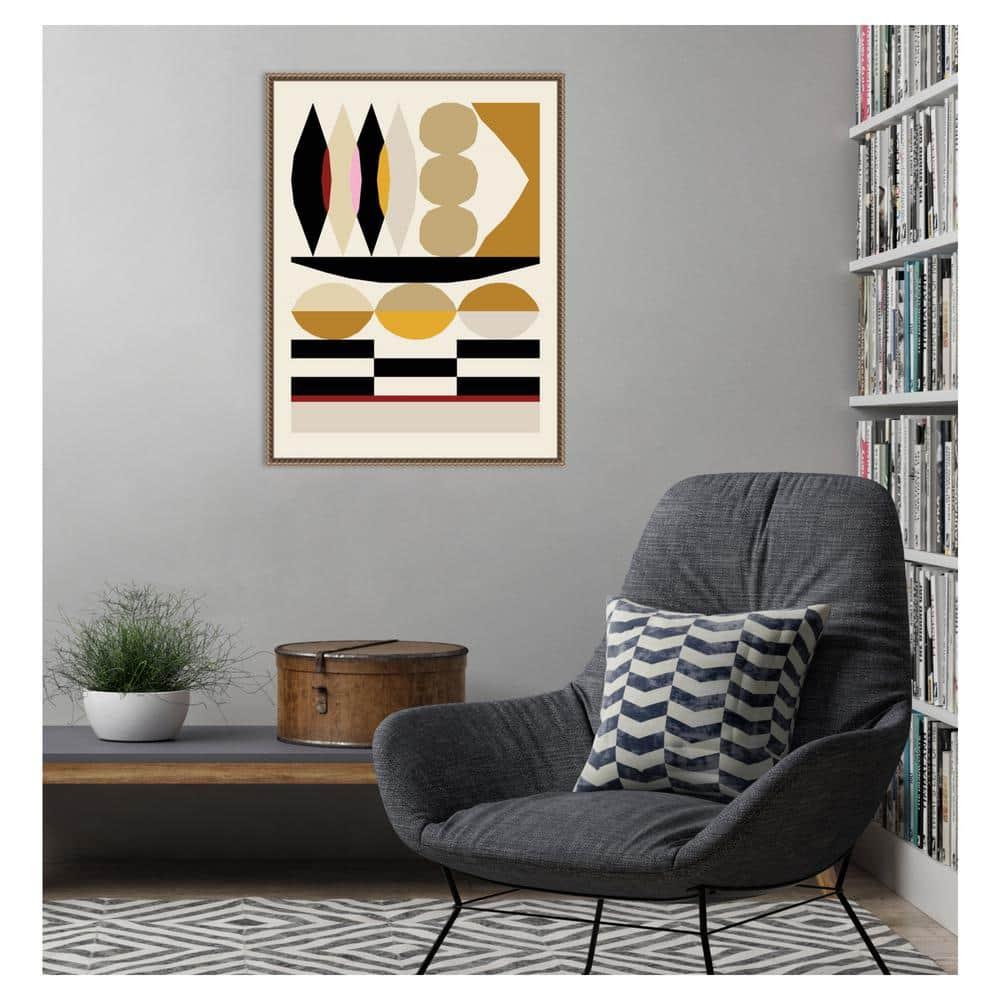 Amanti Art Abstract composition 25 by Nktn Canvas Wall Art Print Framed 23 x 30-in.