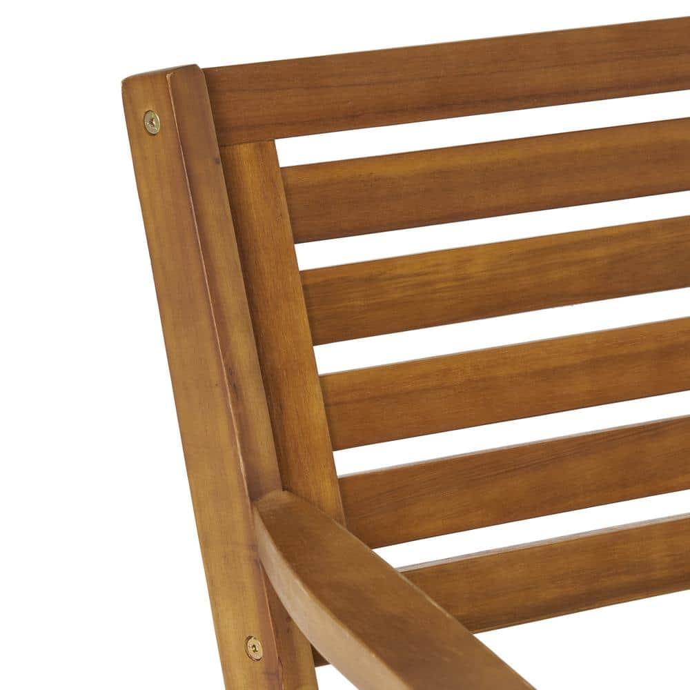 Hermosa 5pc Acacia Wood Patio Dining Set with Cushions - Teak Finish - Christopher Knight Home: Outdoor Furniture, 4 Arm Chairs & Square Table