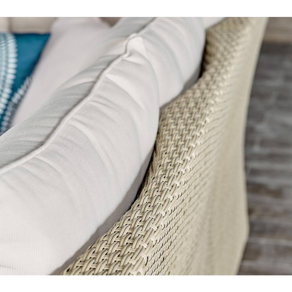 Alaterre Canaan Cushion Resin Wicker Outdoor Loveseat - Brown