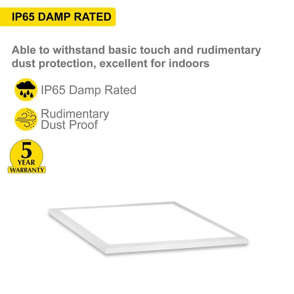 NUWATT NUWATT 4 Pack, 1x1 Flat Panel LED Square Light, 5CCT 2700K/3000K/3500K/4000K/5000K Selectable, 1500LM 18W, Internal Driver, Dimmable, 120V, CRI90, 12" Inch Square Surface Mount Ceiling Light, 1" Thick (Set of 4)