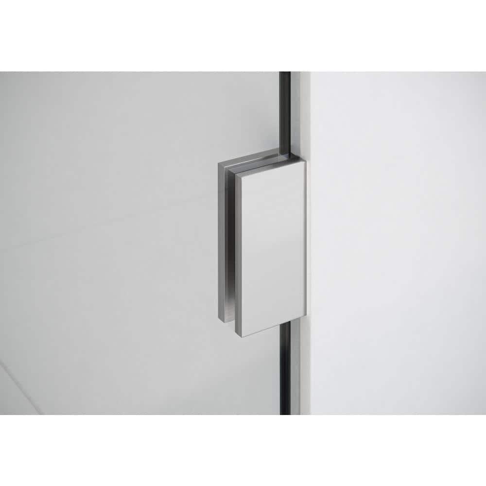 Illume 33.5 in. x 78 in. Fully Frameless Wall Hinge Shower Door