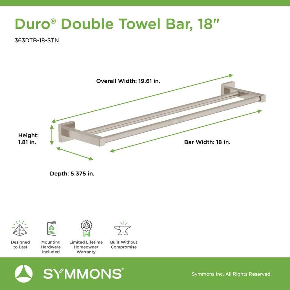Duro 18" Wall Mounted Double Towel Bar