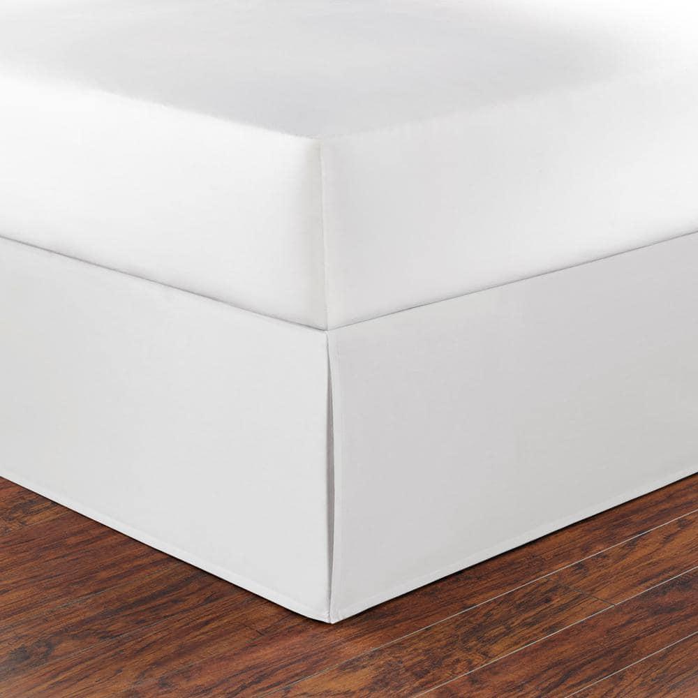 Nautica Solid Bedskirt 100% Cotton Fitted 15" Bed Skirt