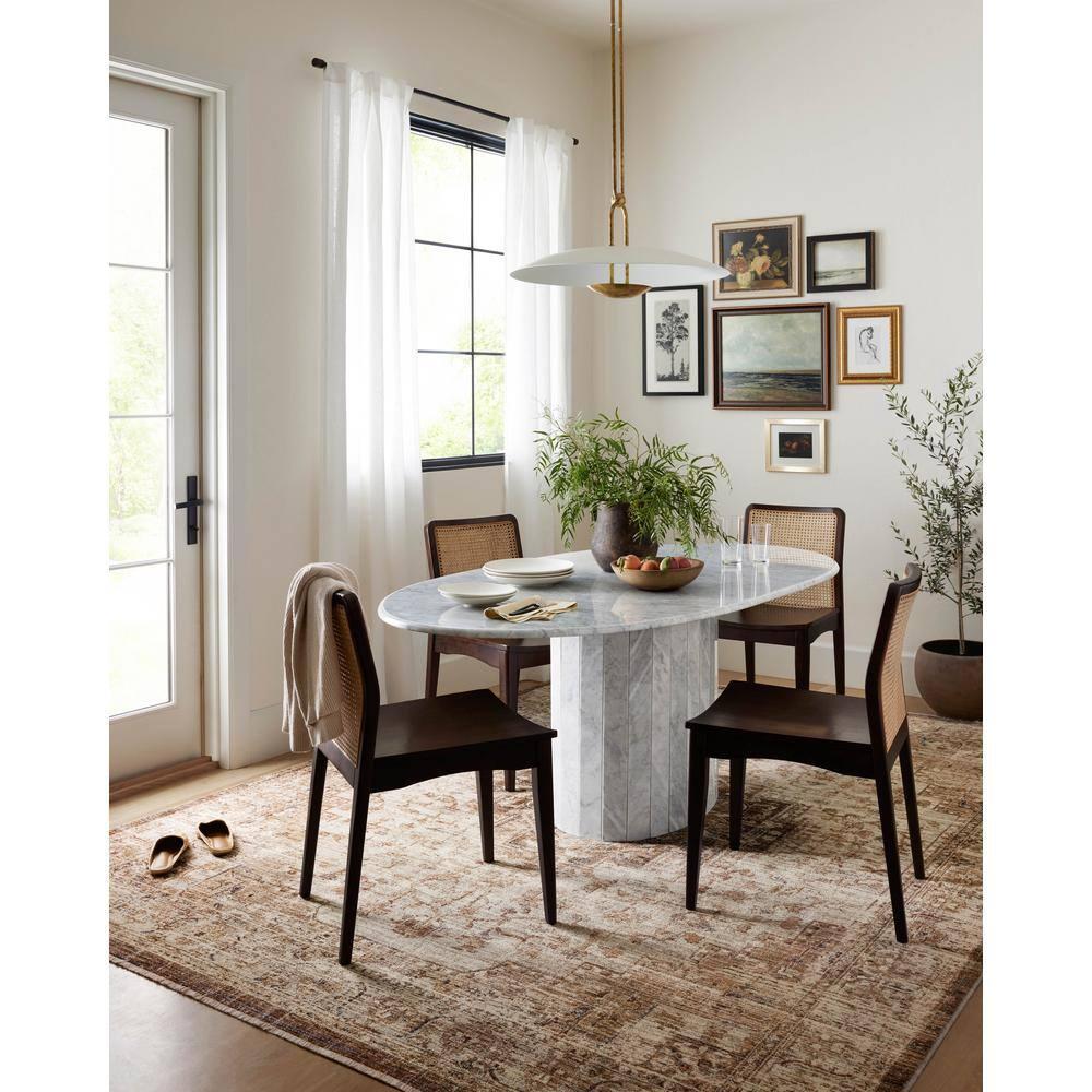 Loloi Rugs Sorrento Oriental Machine Made Power Loom Polyester Area Rug in Beige/Brown