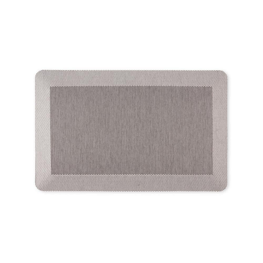 Martha Stewart Mira Modern Heathered Anti-Fatigue Air-Infused Kitchen Mat, Grey, 19.6"x32"