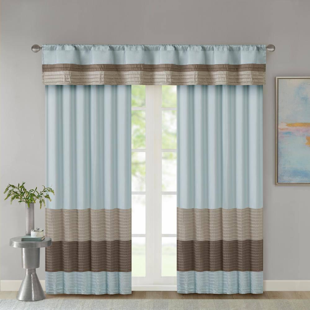 Madison Park Amherst Polyoni Pintuck Single Window Valance