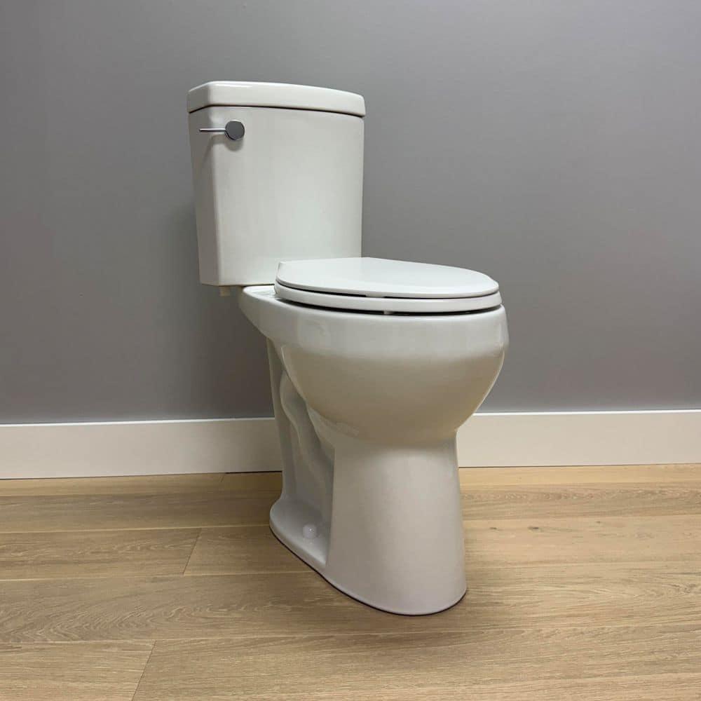 2-Piece 1.28/.09 GPF Dual Flush Elongated 20 in. Extra Tall Toilet in White, Seat Included