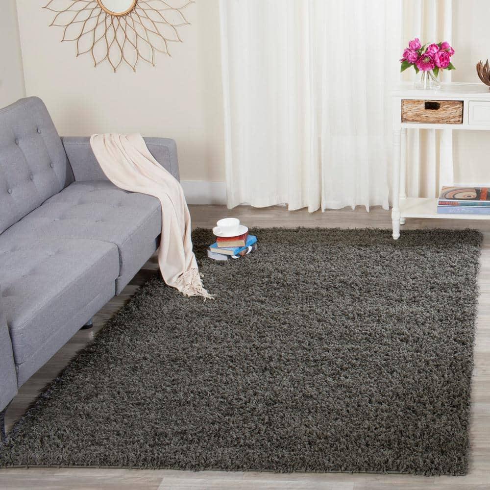 Athens Shag SGA119 Power Loomed Indoor Accent Rug - Dark Grey - 3'x5' - Safavieh