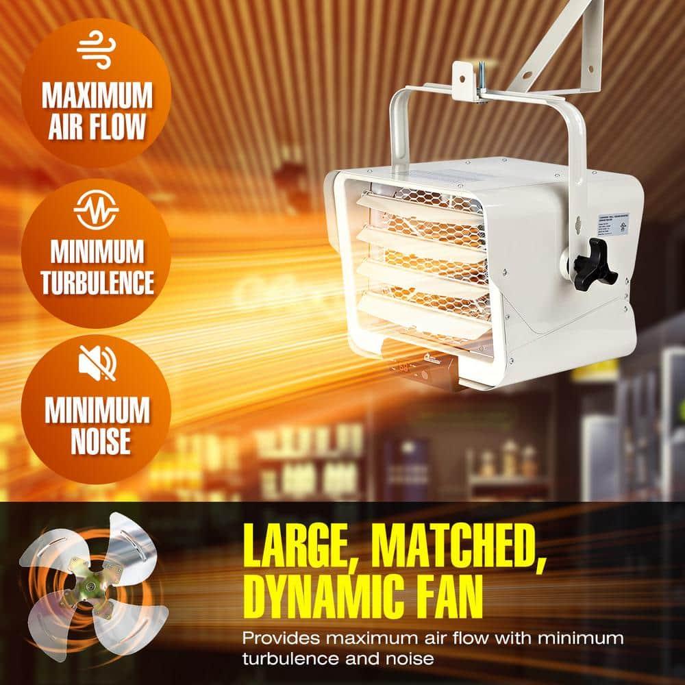 Dr. Infrared Heater DR. INFRARED HEATER Hardwired Shop Garage Electric Heater, Wall/Ceiling Mounted with Remote Controlled Thermostat White