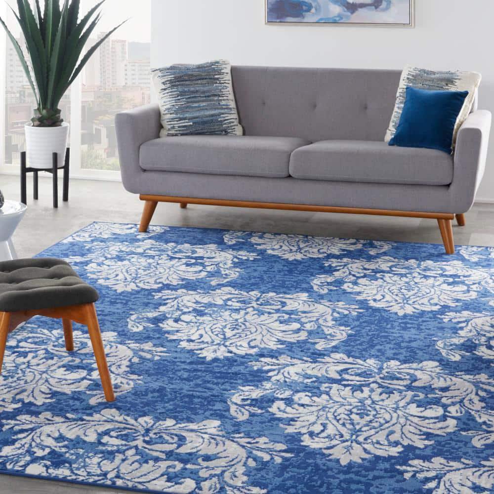 Nourison Whimsicle WHS11 Indoor only Area Rug - Navy Ivory 8' x 10'