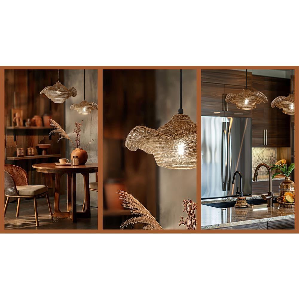 Small 1 Light Pendant In Gilded Brass Finish