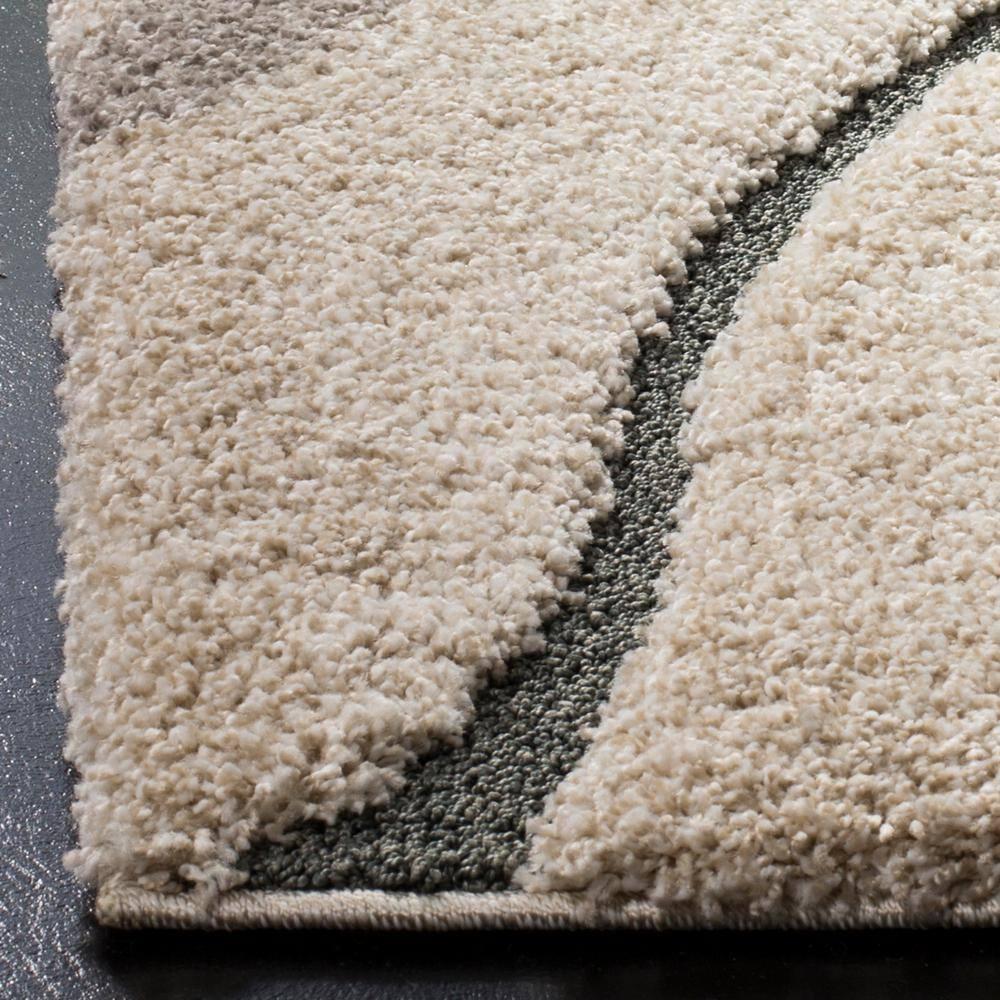 Florida Shag SG472 Power Loomed Indoor Area Rug - Cream/Light Blue - 6'x9' - Safavieh