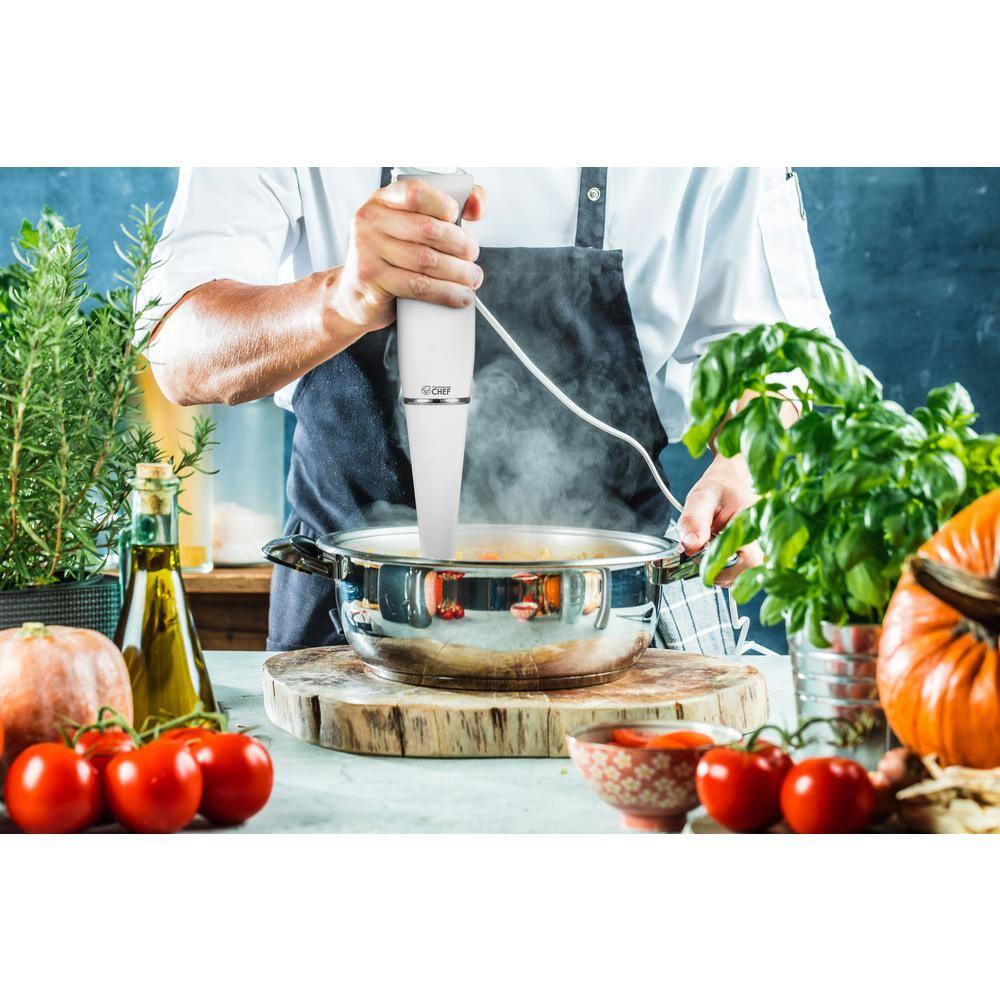Commercial Chef COMMERCIAL CHEF Immersion Blender, Hand Blender with Stainless Steel Blades