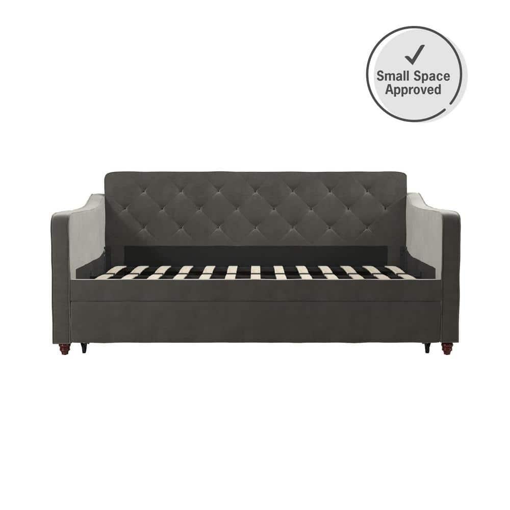 Vintage Upholstered Daybed with Trundle