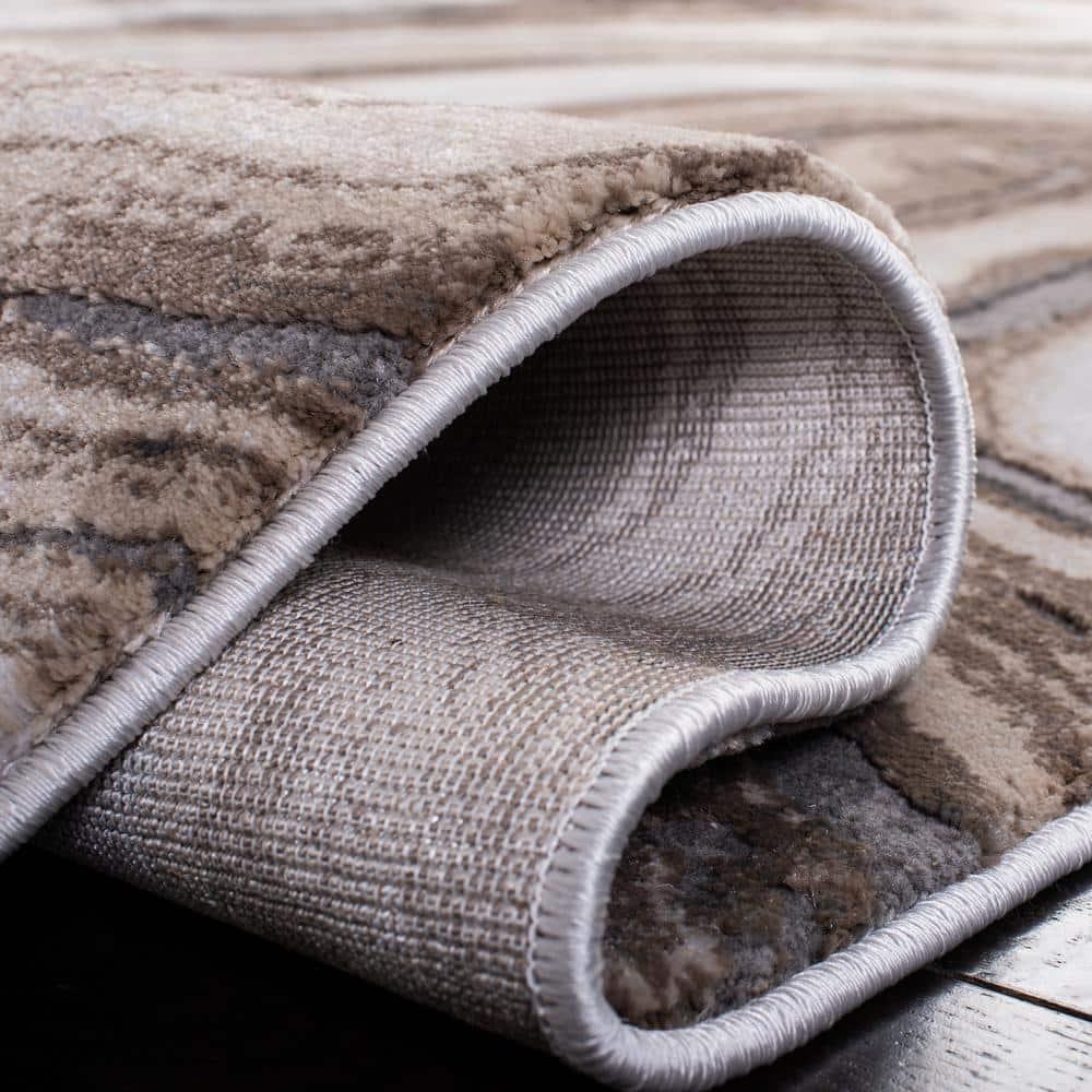 Craft CFT819 Loomed Indoor Area Rug - Gold/Grey - 4'x4' Round - Safavieh