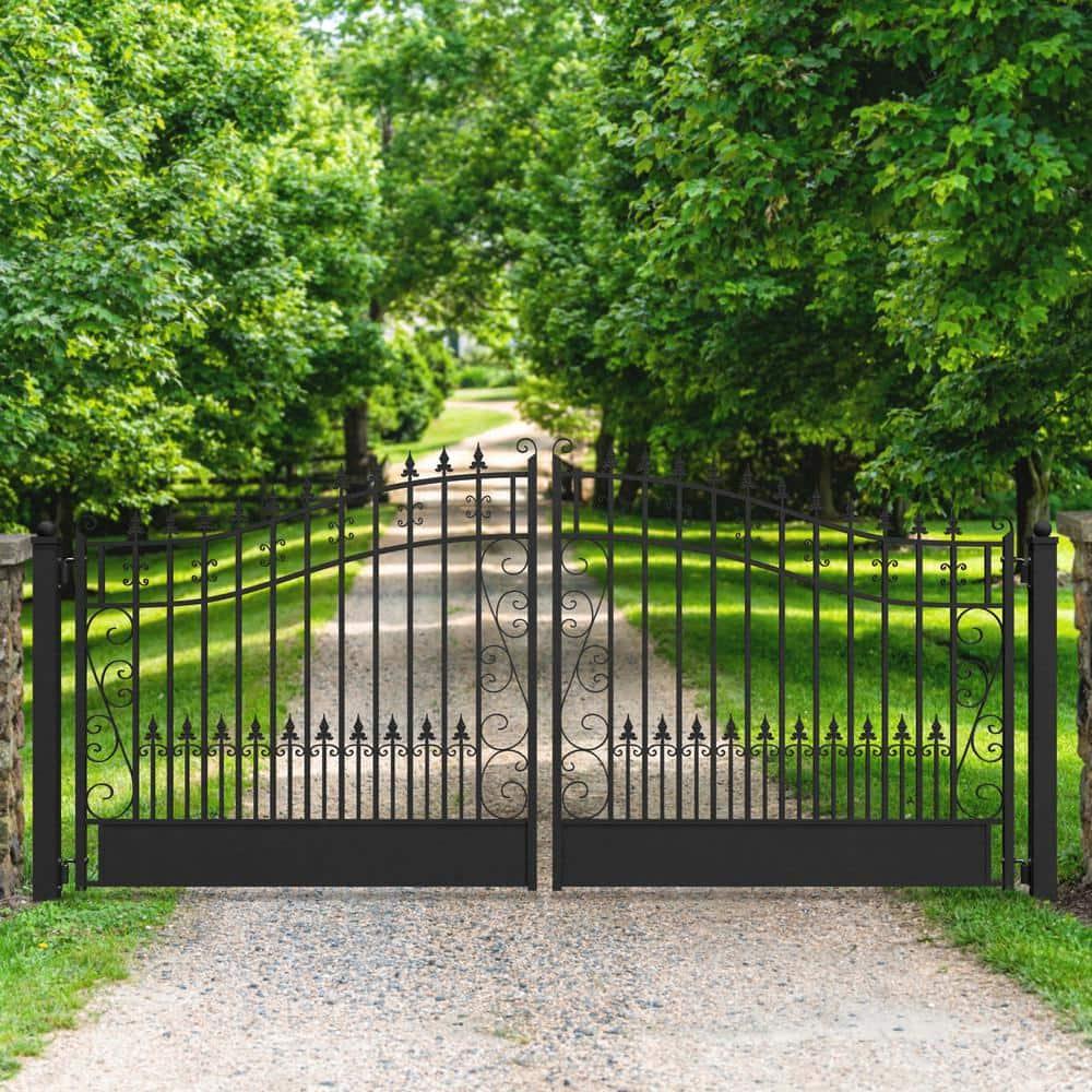 ALEKO Steel Dual Swing Driveway Gate - VENICE Style