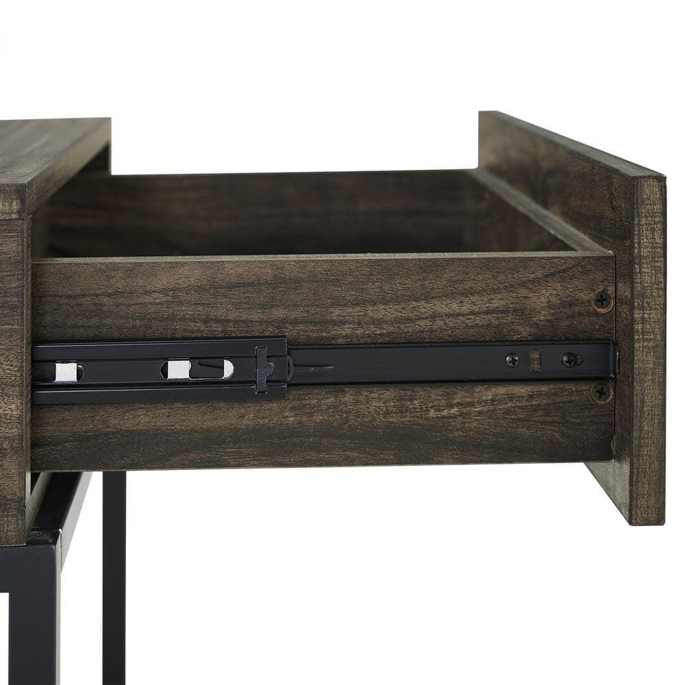 Crosley Jacobsen 1 Drawer End Table in Brown Ash