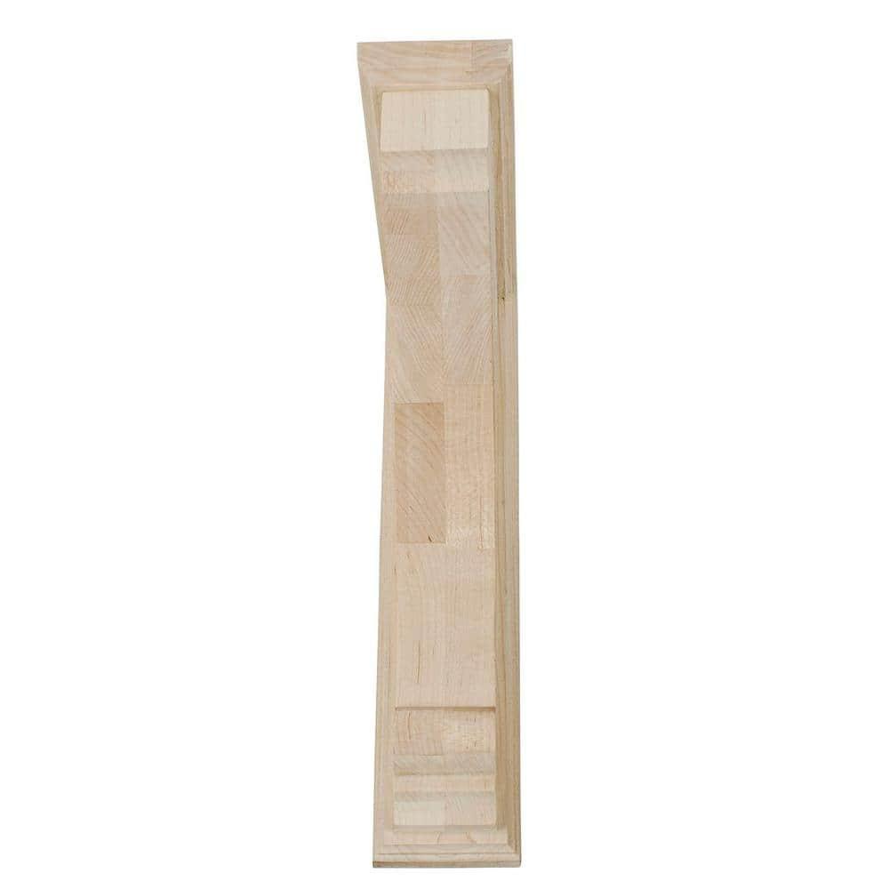 Architectural Products by Outwater L.L.C. 10 in x 2-1/8 in x 7 in Unfinished Small Solid Traditional Plain Wood Backet Corbel