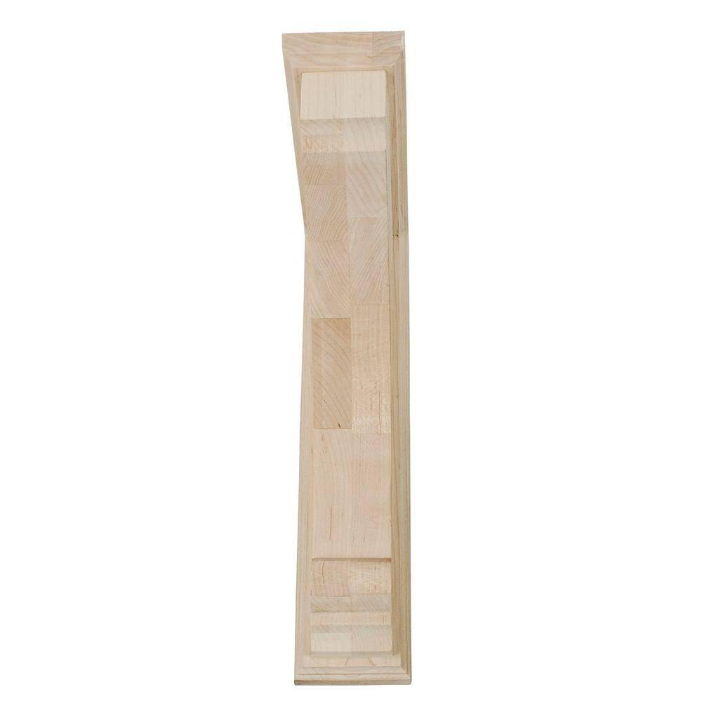 Architectural Products by Outwater L.L.C. 10 in x 2-1/8 in x 7 in Unfinished Small Solid Traditional Plain Wood Backet Corbel