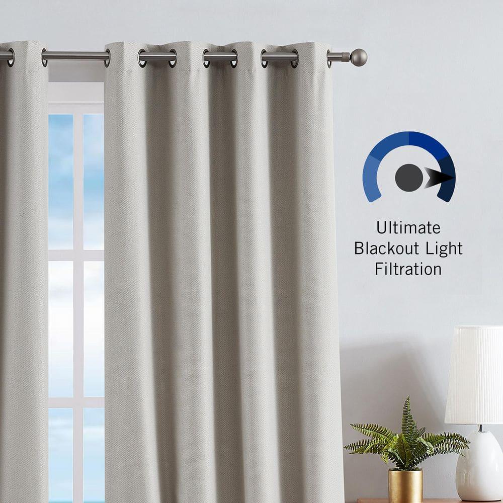 Nautica Nautica Synthetic Solid Color Blackout Thermal Rod Pocket Curtain Panels (Set of 2)
