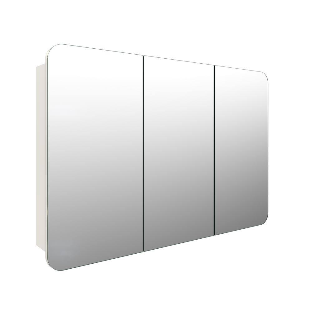 Glass Warehouse Three Door MDF Square Shape Medicine Cabinet