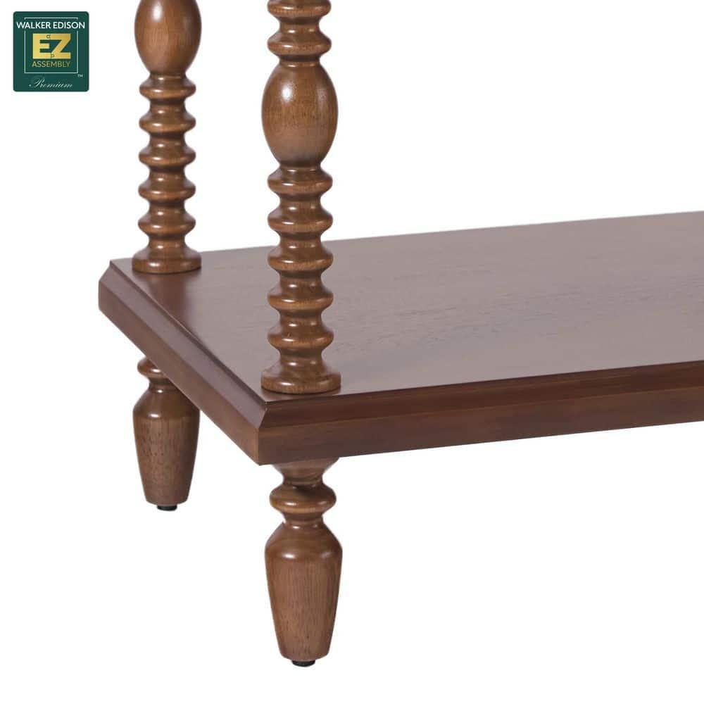 Vivienne Easy Assembly Solid Wood Spindle 1-Drawer Nightstand (Set of 2)