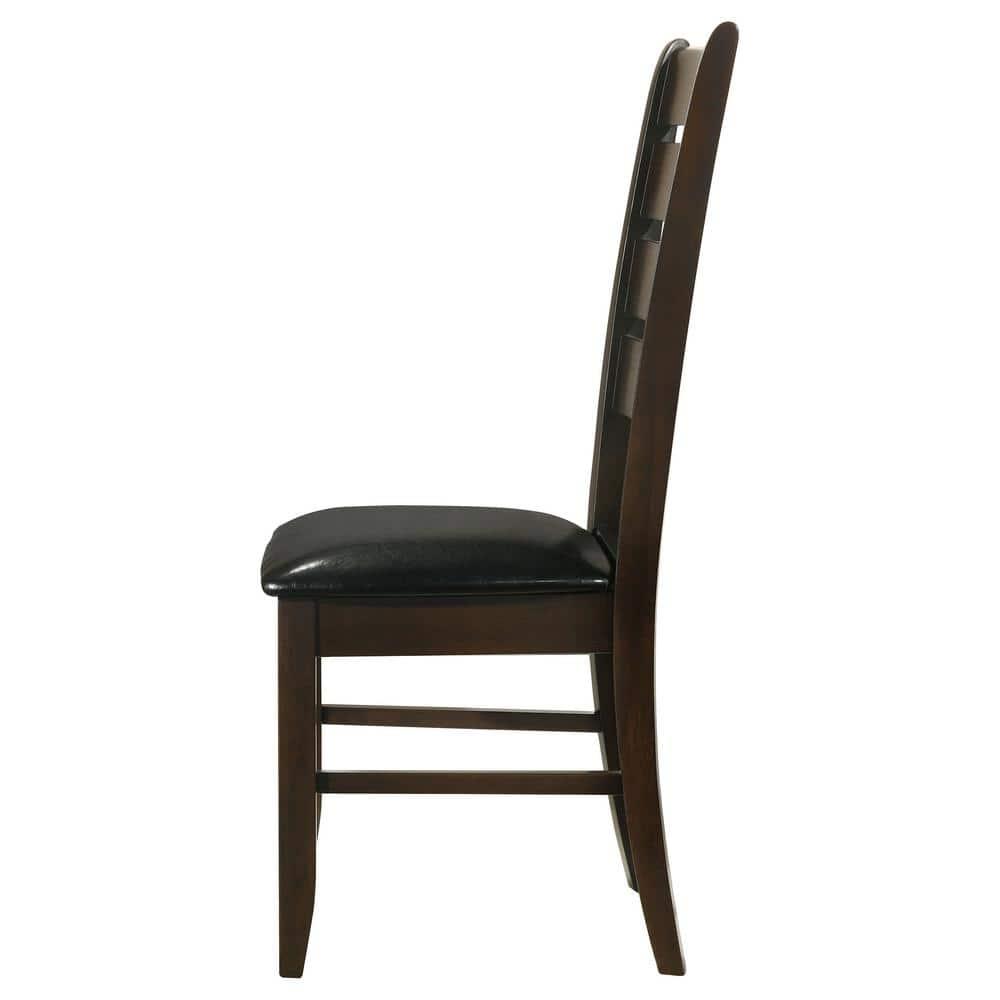Ladder Back Side Chairs Cappuccino And Black (set Of 2) (Set of 2)