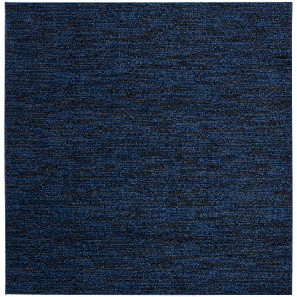 Nourison Nourison Essentials NRE01 Indoor/outdoor Area Rug - Midnight Blue 5' x square
