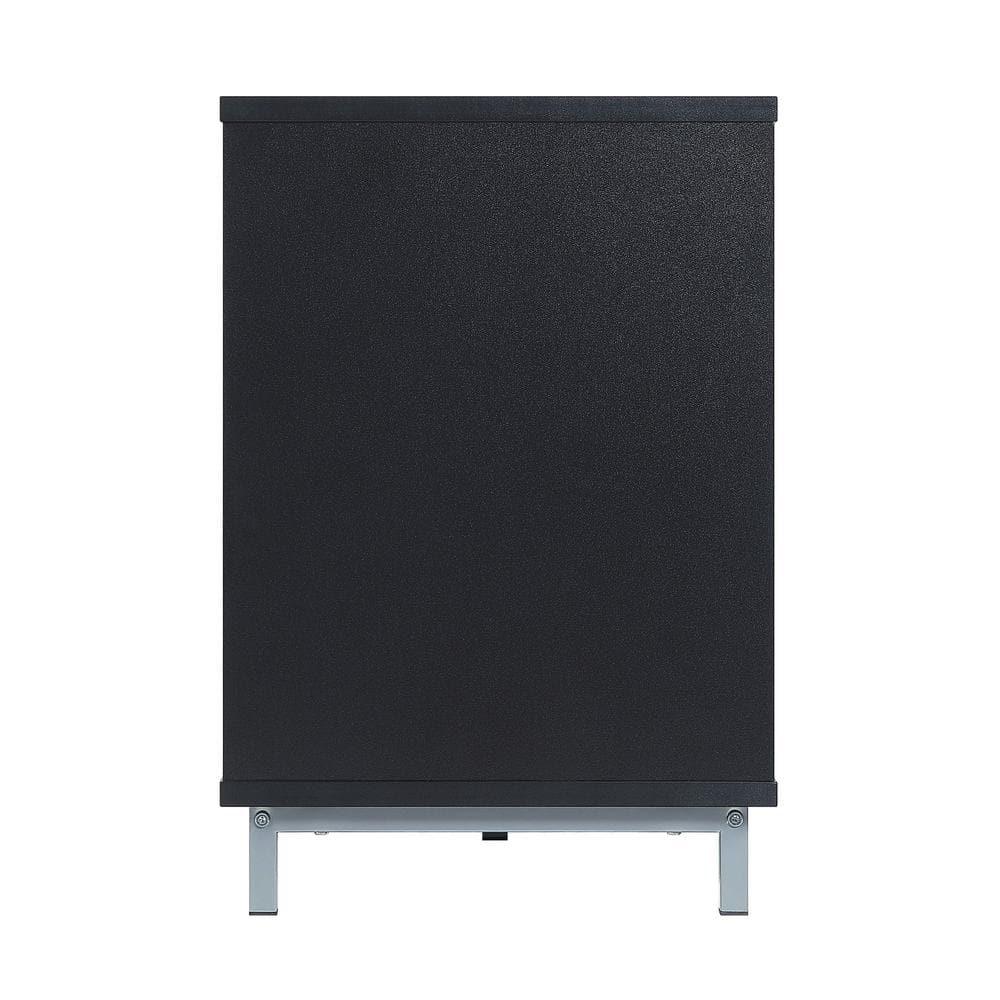 Manhattan Comfort Brighton Wood TV Stand for TVs up to 56" in Black