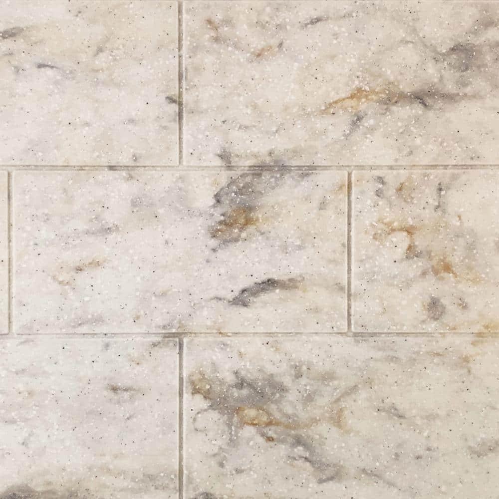 Transolid SaraMar 36'' W 36'' D 72'' H Glue Up Solid Surface Wall