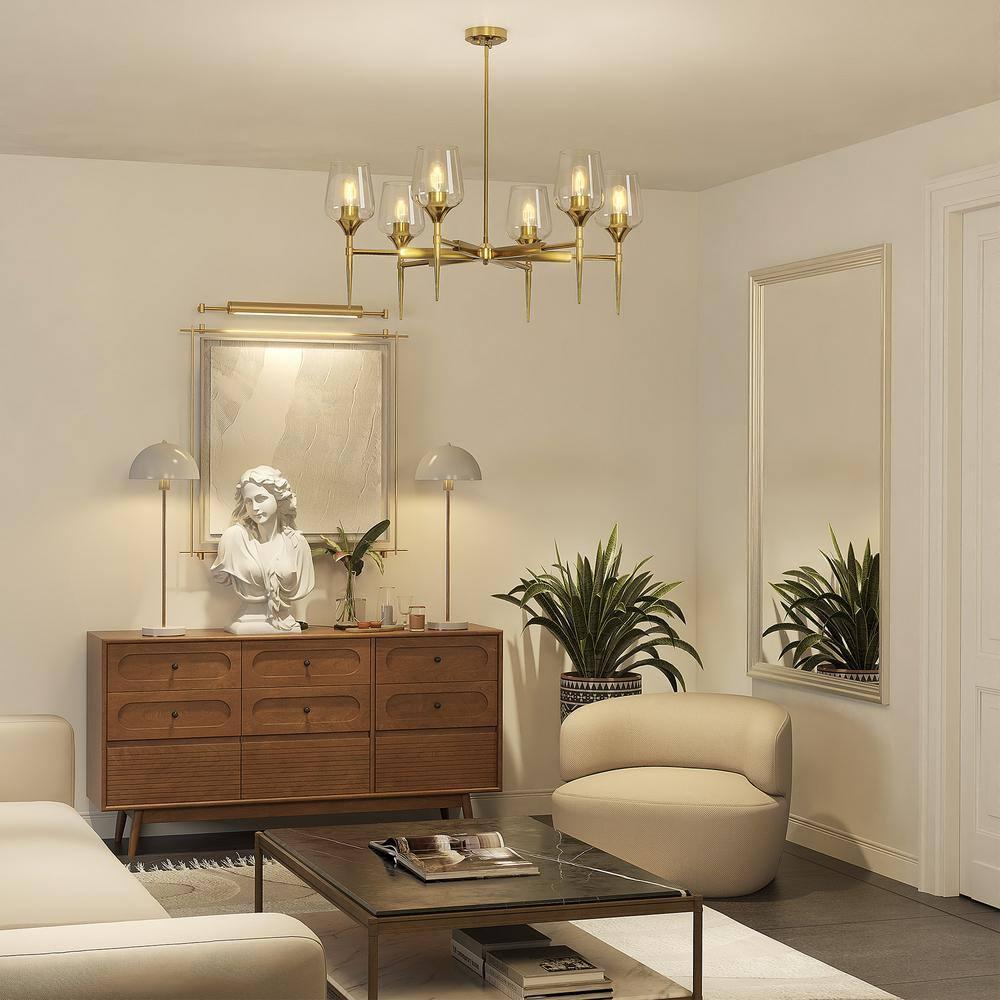 6 - Light Dimmable Classic Chandelier