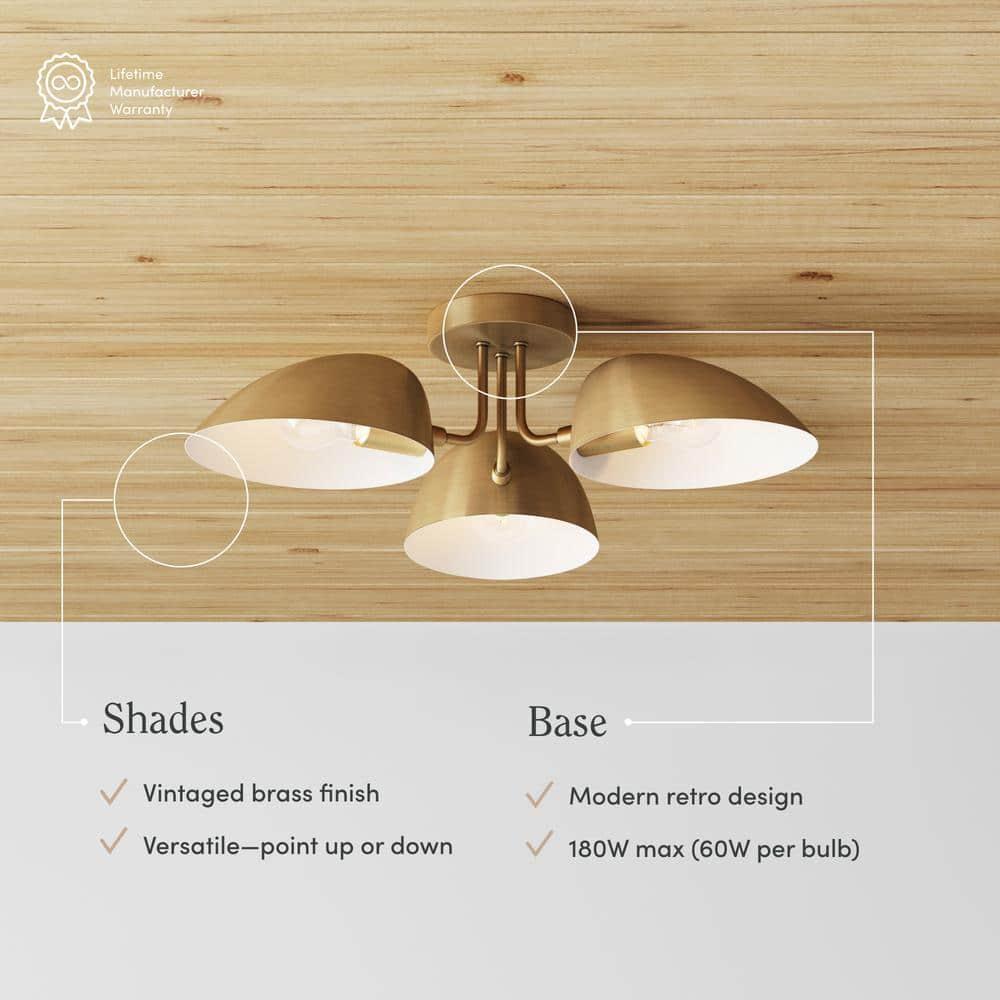 Nathan James Argo Flush Mount Gold