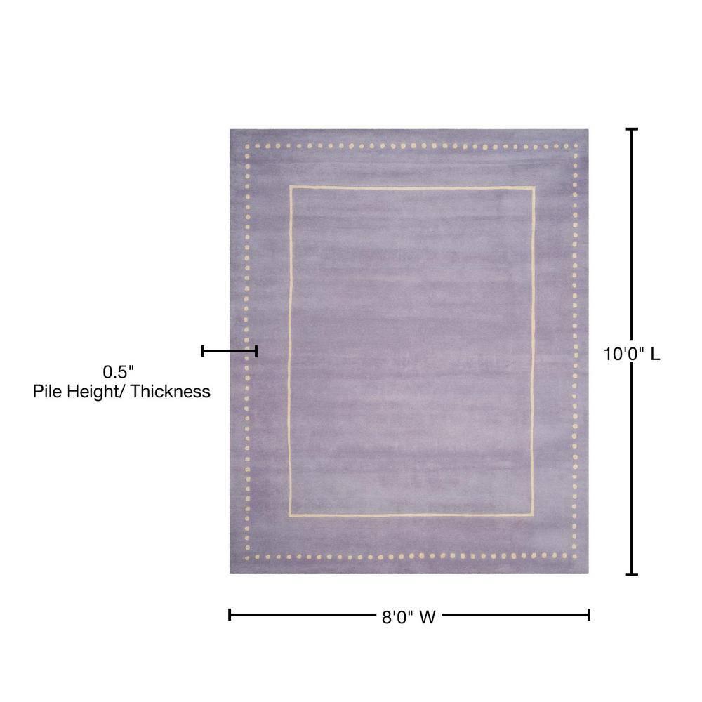 Bella BEL151 Hand Tufted Area Rug - Lavander/Ivory - 8'x10' - Safavieh.