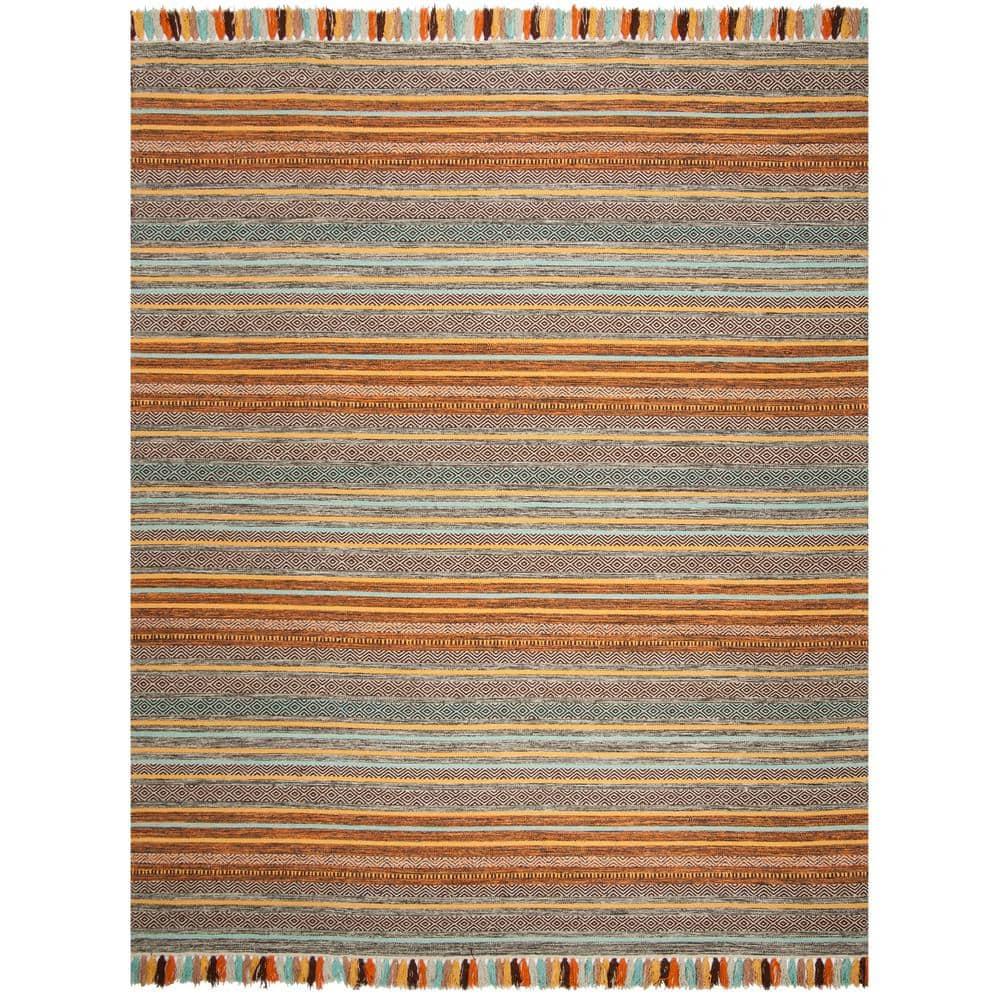 Montauk MTK901 Hand Woven Indoor Area Rug - Turquoise/Brown - 8'x10' - Safavieh.